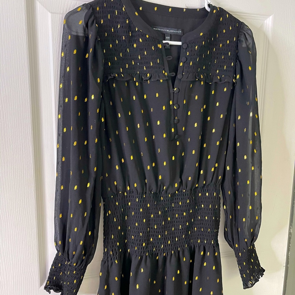 Black and Gold White House Black Market Dress